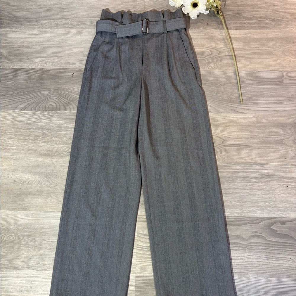 ARITIZA Babaton Power Pants High Waisted Belt Wide leg Pockets Size 6
